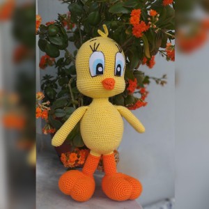 Amigurumi Tweety Bebek Oyuncak | 35 cm | AB106